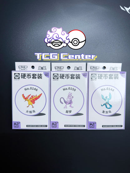 Pokémon TCG Collect 151 Suprise Coin Set S.Chinese [MewTwo, Articuno, Moltres]